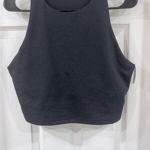 Old Navy Black Boxy Crop Tank Top